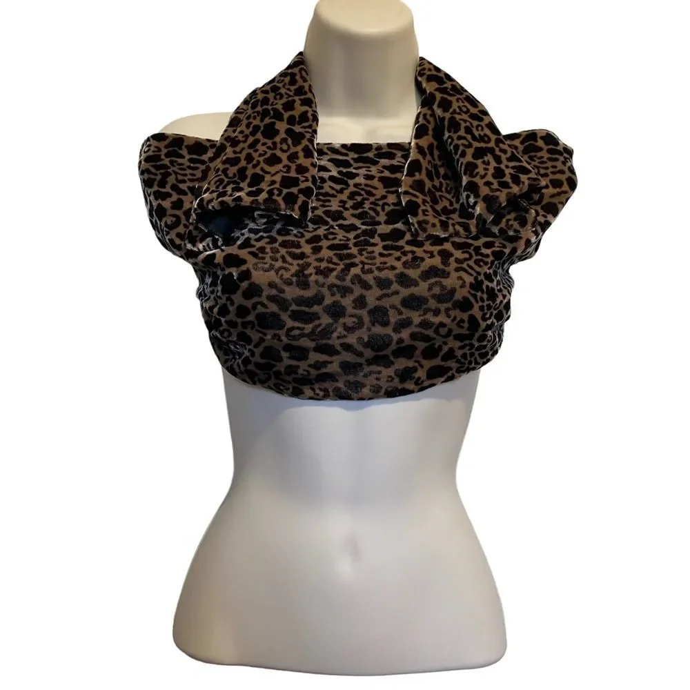Banjara Velvet Leopard Animal Print Silk Rayon Scarf
